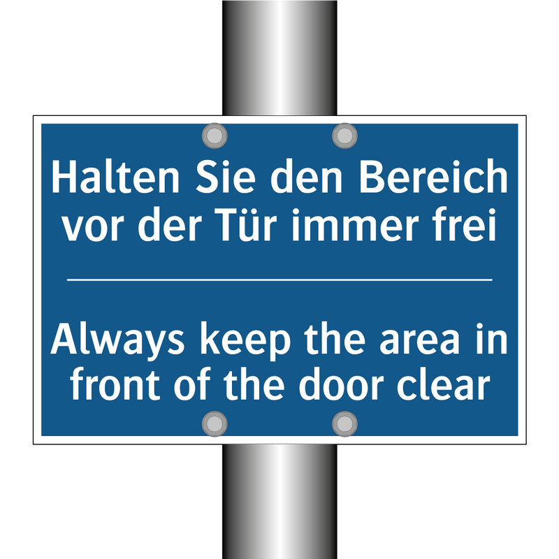 Halten Sie den Bereich vor der /.../ - Always keep the area in front /.../