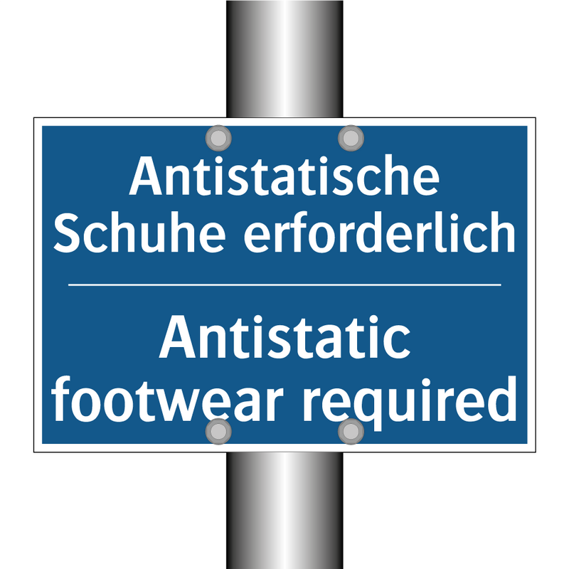 Antistatische Schuhe erforderlich/.../ - Antistatic footwear required
