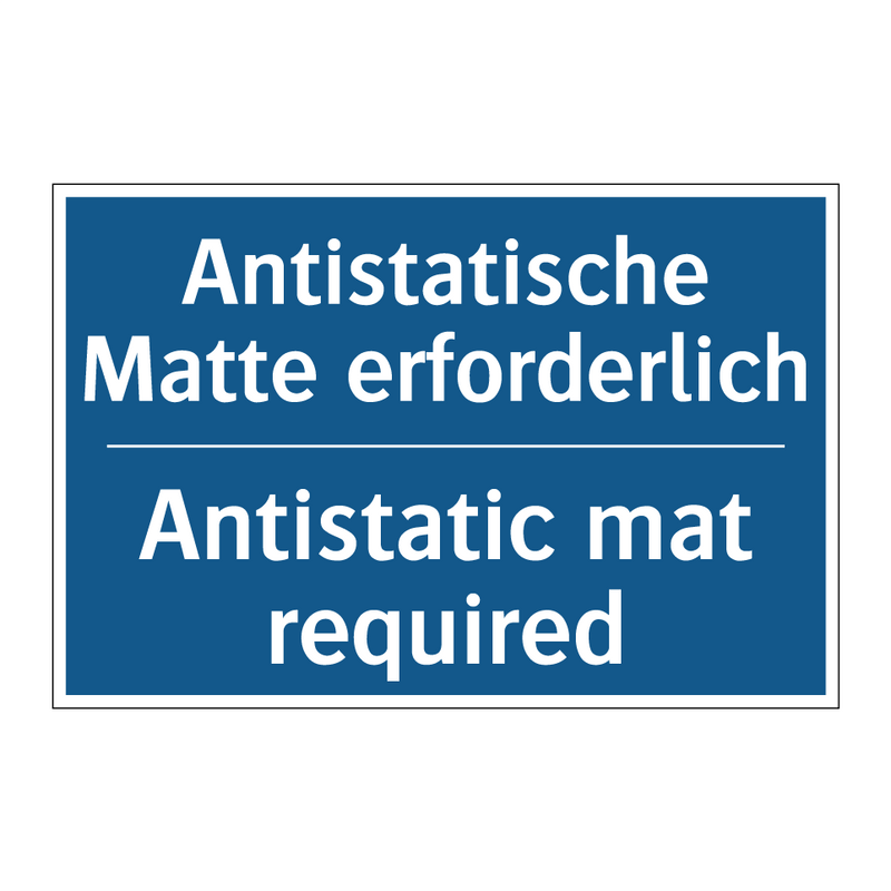 Antistatische Matte erforderlich/.../ - Antistatic mat required
