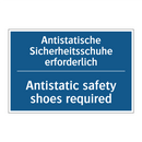 Antistatische Sicherheitsschuhe /.../ - Antistatic safety shoes required/.../