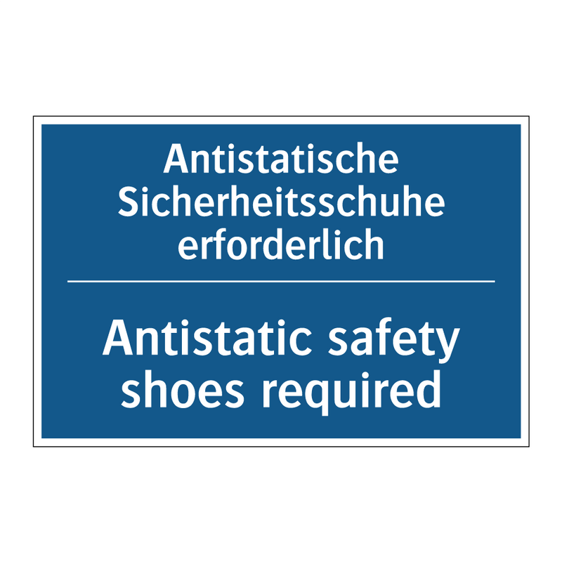 Antistatische Sicherheitsschuhe /.../ - Antistatic safety shoes required/.../