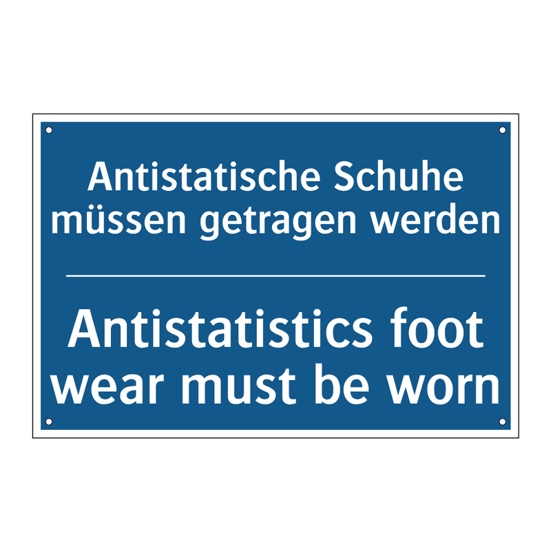 Antistatische Schuhe müssen getragen /.../ - Antistatistics foot wear must /.../