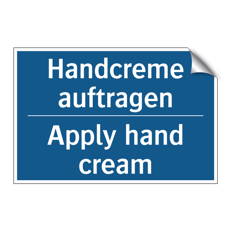 Handcreme auftragen - Apply hand cream