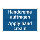 Handcreme auftragen - Apply hand cream