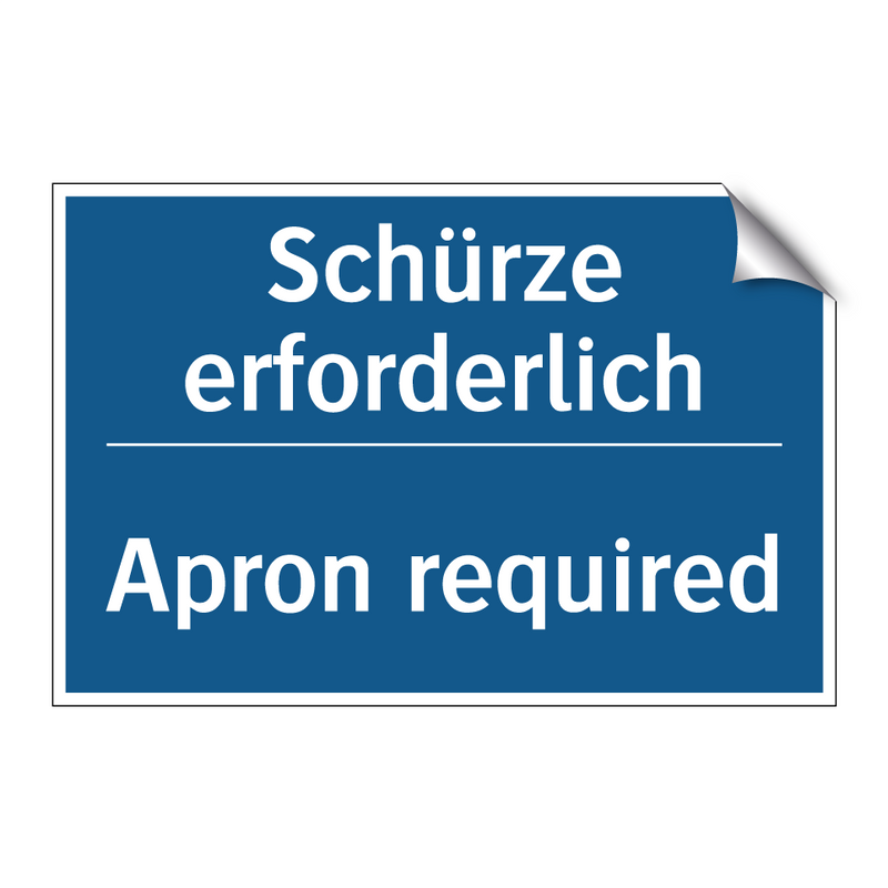 Schürze erforderlich - Apron required