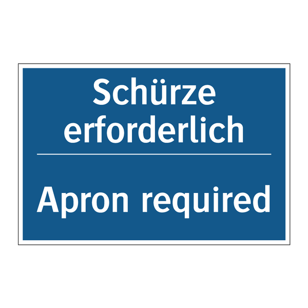 Schürze erforderlich - Apron required