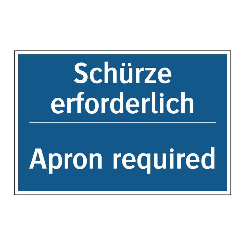 Schürze erforderlich - Apron required
