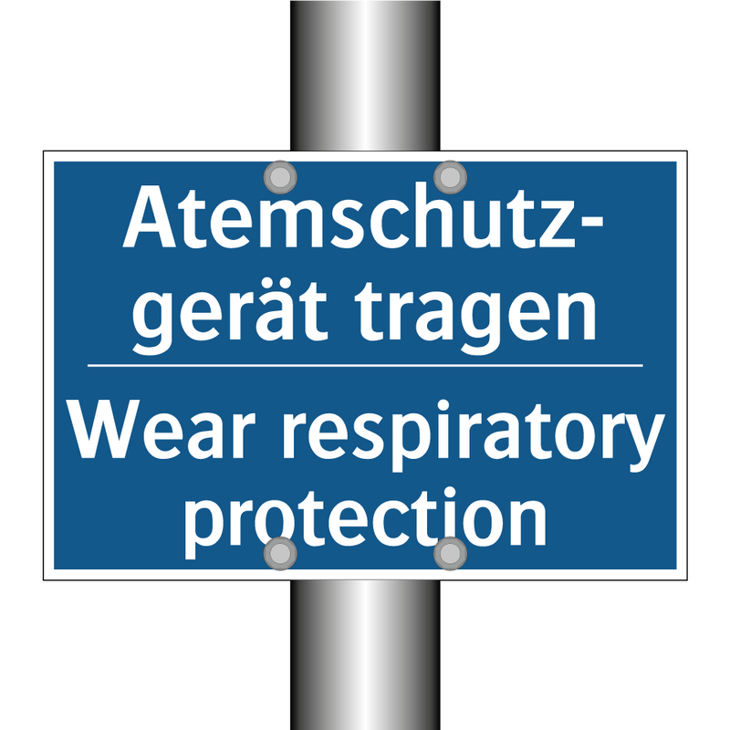 Atemschutz- gerät tragen - Wear respiratory protection