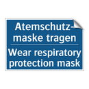 Atemschutz- maske tragen - Wear respiratory protection mask/.../