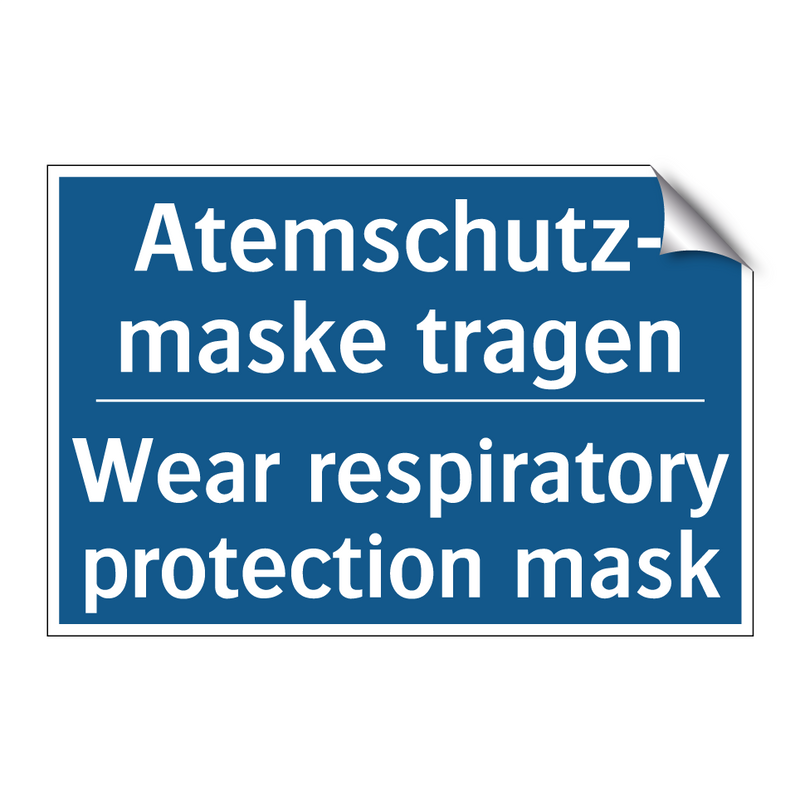 Atemschutz- maske tragen - Wear respiratory protection mask/.../