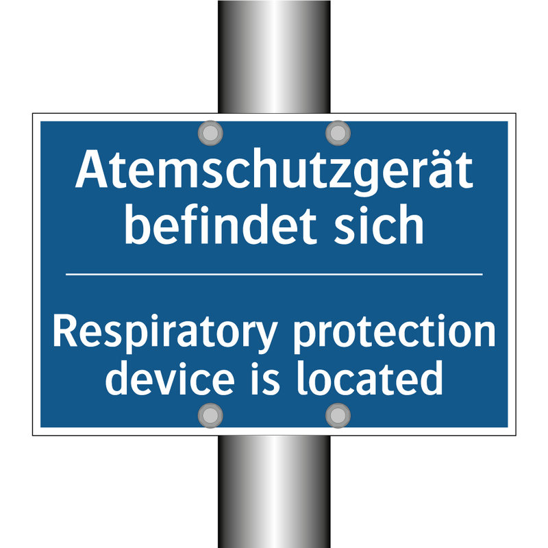 Atemschutzgerät befindet sich - Respiratory protection device /.../