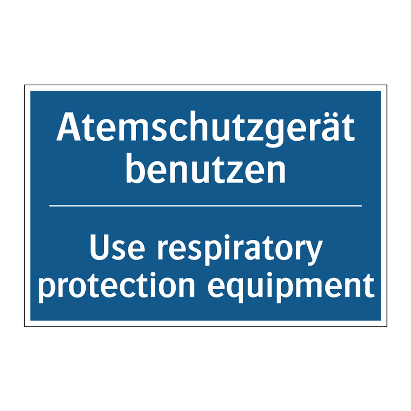 Atemschutzgerät benutzen - Use respiratory protection equipment/.../