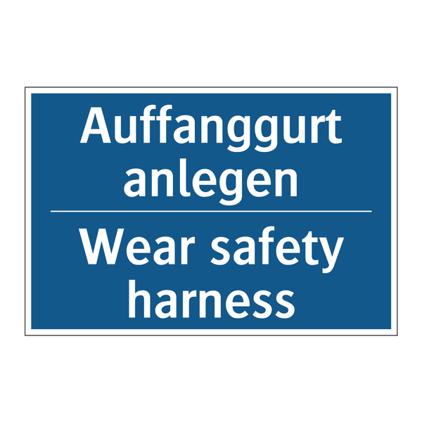 Auffanggurt anlegen - Wear safety harness