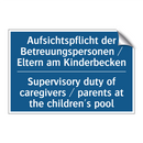 Aufsichtspflicht der Betreuungspersonen /.../ - Supervisory duty of caregivers /.../