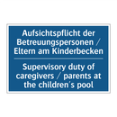 Aufsichtspflicht der Betreuungspersonen /.../ - Supervisory duty of caregivers /.../