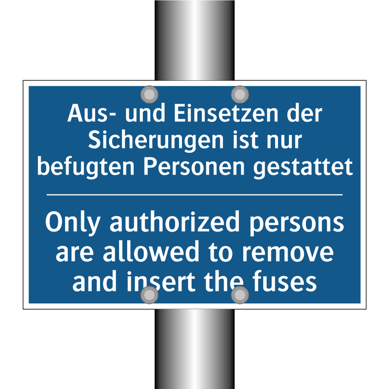 Aus- und Einsetzen der Sicherungen /.../ - Only authorized persons are allowed /.../