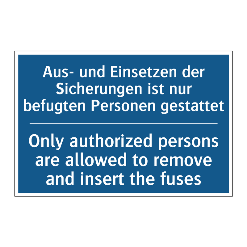 Aus- und Einsetzen der Sicherungen /.../ - Only authorized persons are allowed /.../