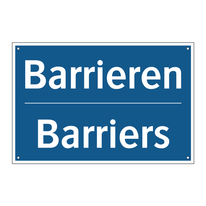 Barrieren - Barriers