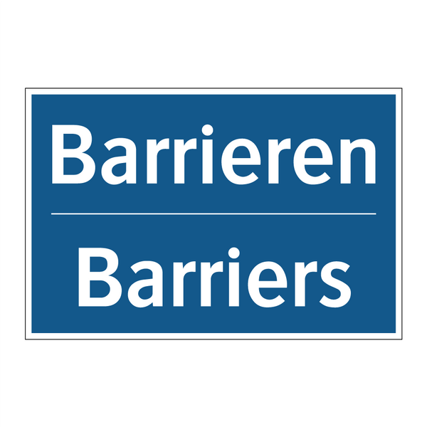 Barrieren - Barriers