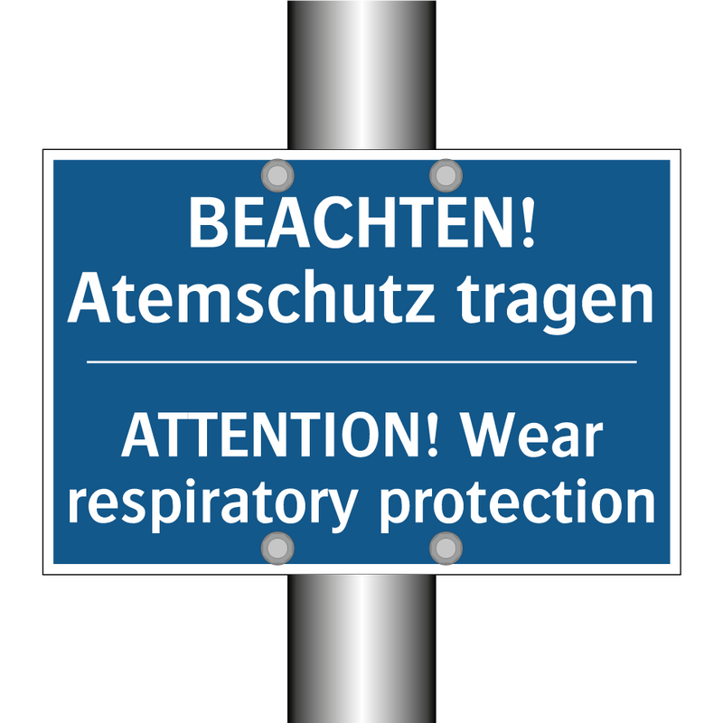 BEACHTEN! Atemschutz tragen - ATTENTION! Wear respiratory protection/.../
