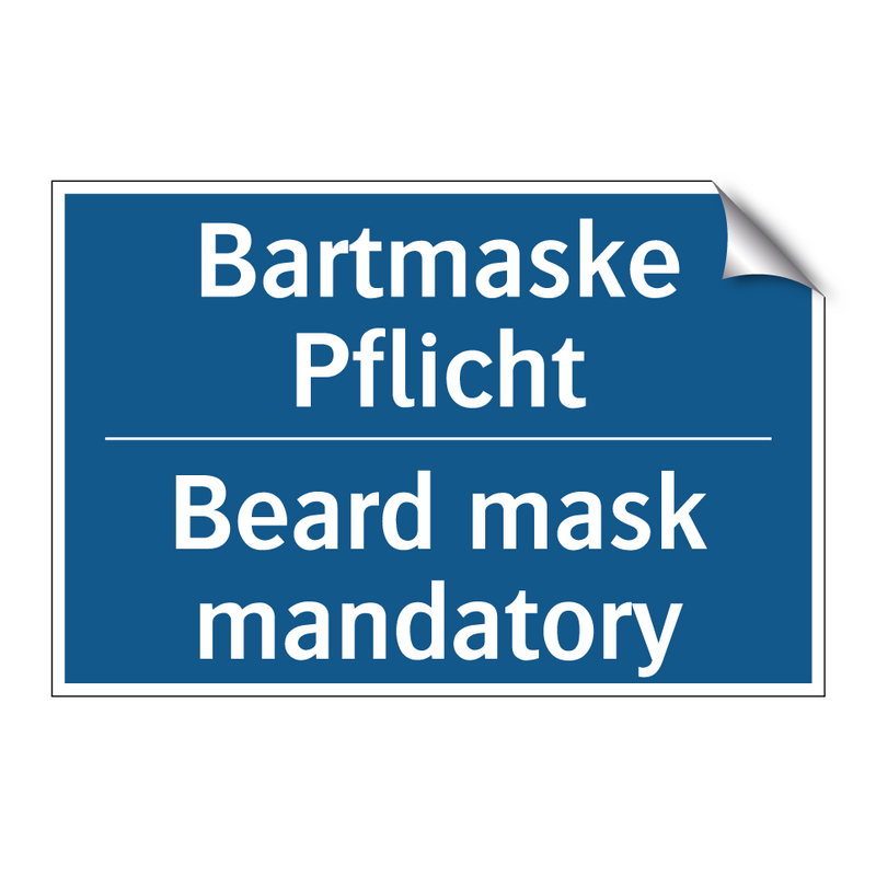Bartmaske Pflicht - Beard mask mandatory
