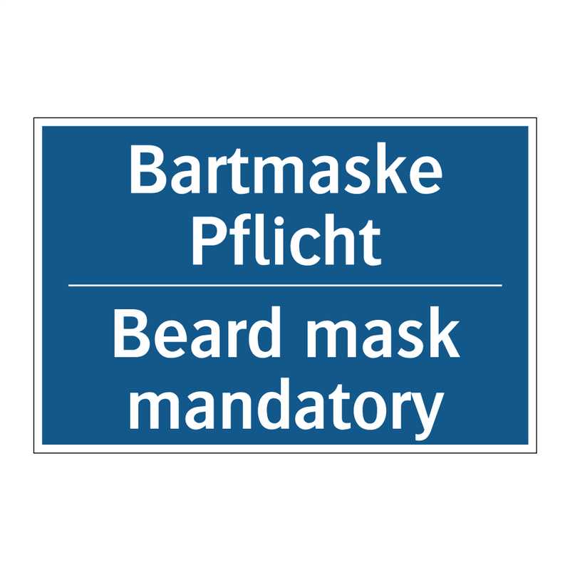 Bartmaske Pflicht - Beard mask mandatory