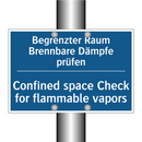 Begrenzter Raum Brennbare Dämpfe /.../ - Confined space Check for flammable /.../