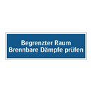 Begrenzter Raum Brennbare Dämpfe prüfen