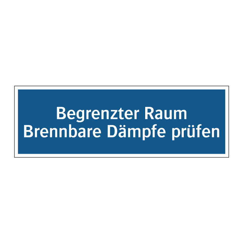 Begrenzter Raum Brennbare Dämpfe prüfen