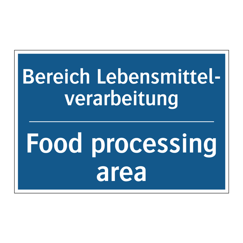 Bereich Lebensmittel- verarbeitung/.../ - Food processing area