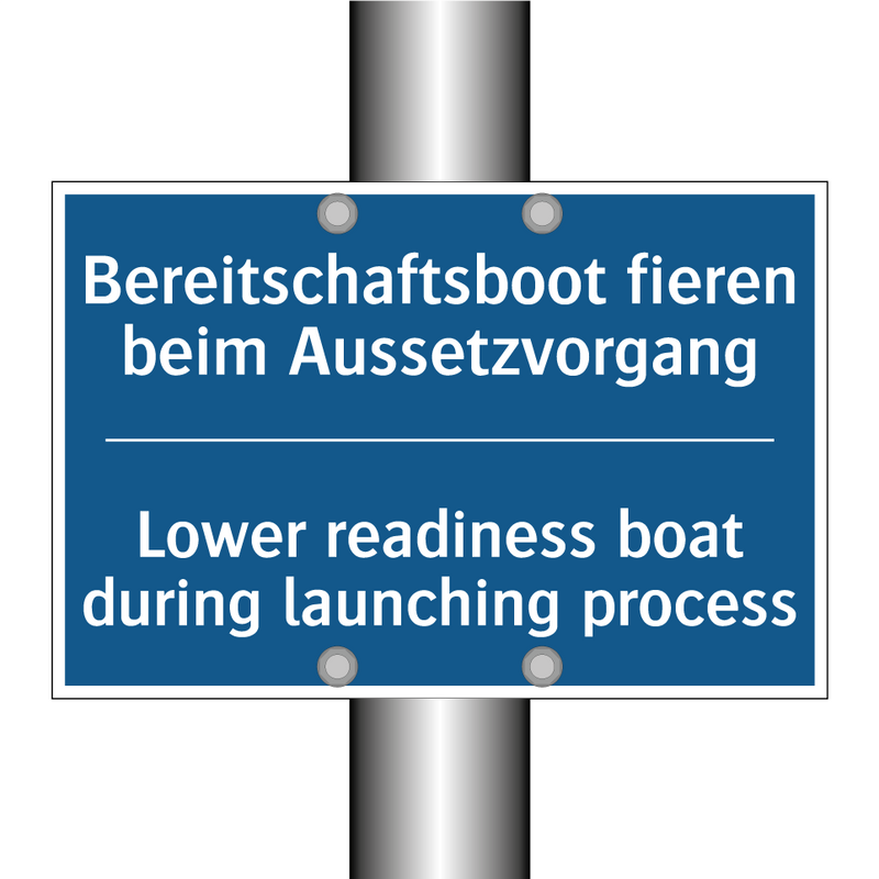 Bereitschaftsboot fieren beim /.../ - Lower readiness boat during launching /.../