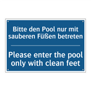 Bitte den Pool nur mit sauberen /.../ - Please enter the pool only with /.../