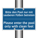 Bitte den Pool nur mit sauberen /.../ - Please enter the pool only with /.../