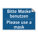 Bitte Maske benutzen - Please use a mask
