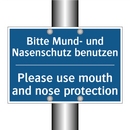 Bitte Mund- und Nasenschutz benutzen/.../ - Please use mouth and nose protection/.../