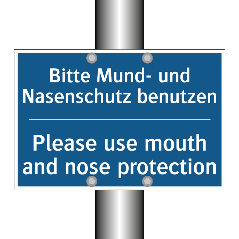 Bitte Mund- und Nasenschutz benutzen/.../ - Please use mouth and nose protection/.../