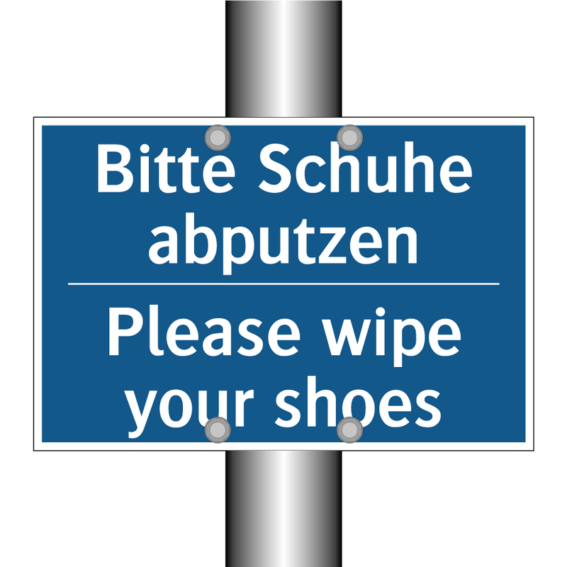 Bitte Schuhe abputzen - Please wipe your shoes