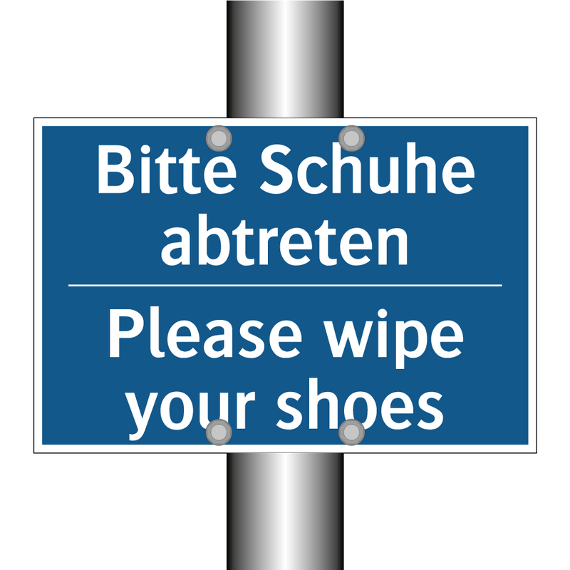 Bitte Schuhe abtreten - Please wipe your shoes
