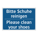 Bitte Schuhe reinigen - Please clean your shoes
