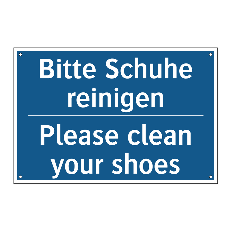 Bitte Schuhe reinigen - Please clean your shoes