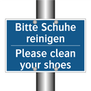 Bitte Schuhe reinigen - Please clean your shoes
