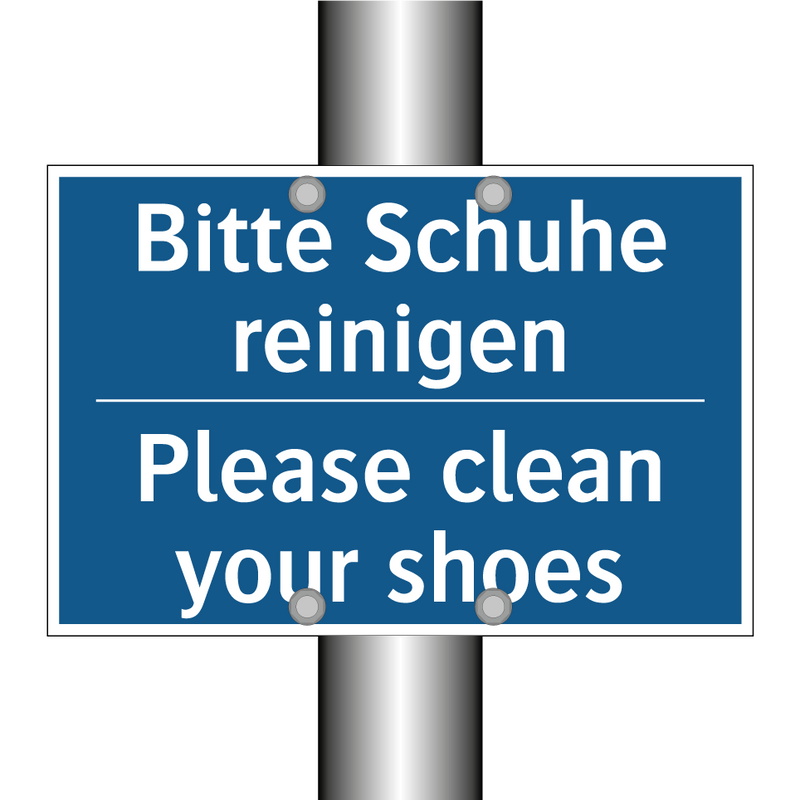 Bitte Schuhe reinigen - Please clean your shoes