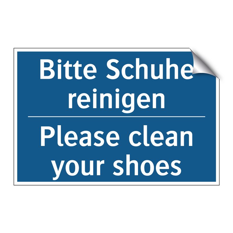 Bitte Schuhe reinigen - Please clean your shoes