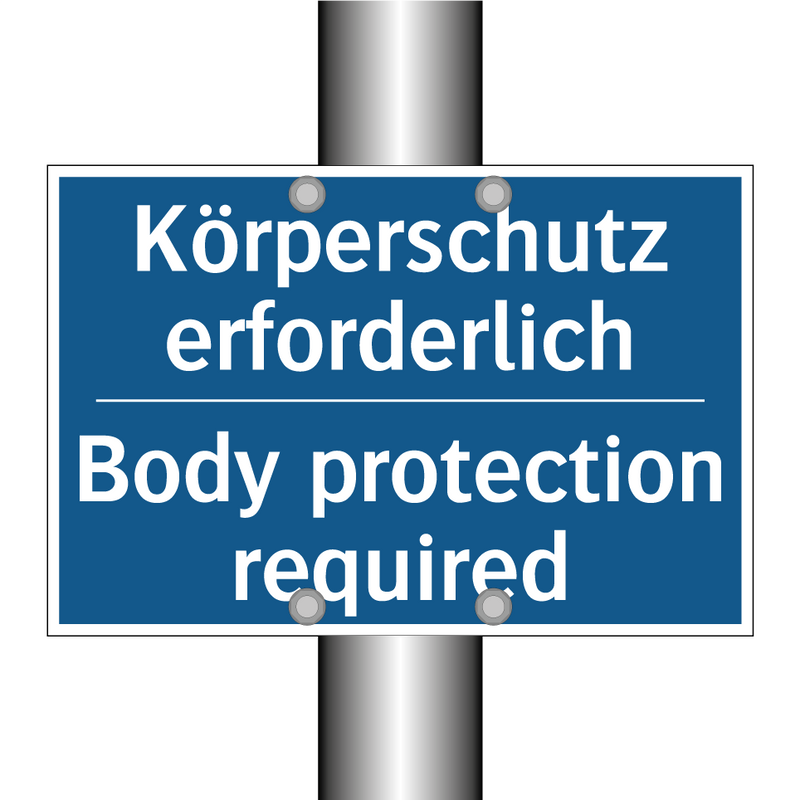 Körperschutz erforderlich - Body protection required