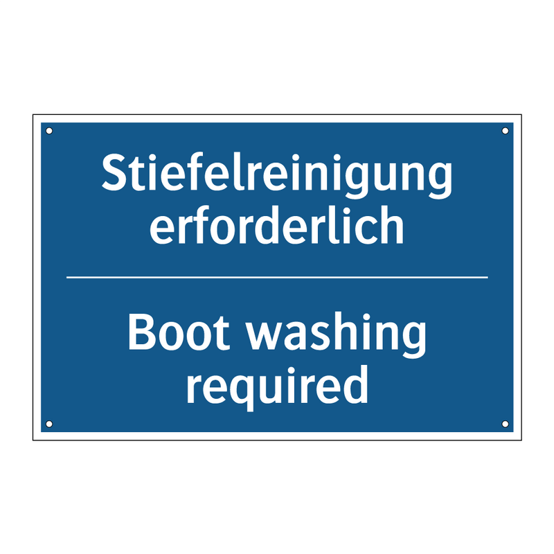 Stiefelreinigung erforderlich - Boot washing required