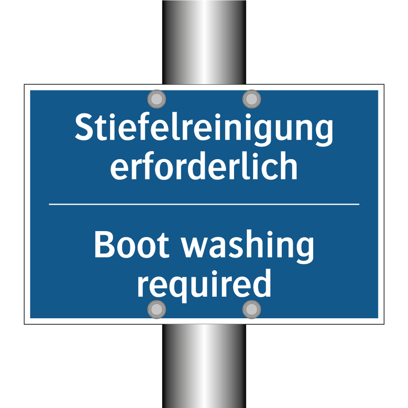 Stiefelreinigung erforderlich - Boot washing required