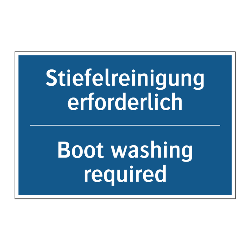 Stiefelreinigung erforderlich - Boot washing required