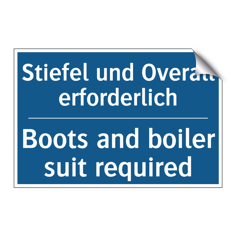 Stiefel und Overall erforderlich/.../ - Boots and boiler suit required