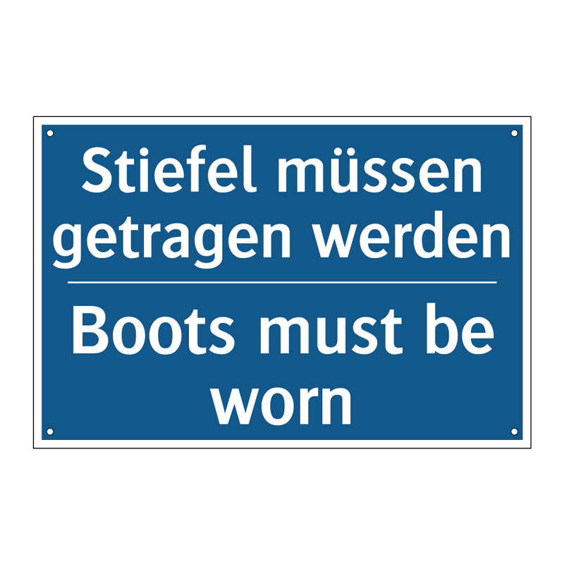 Stiefel müssen getragen werden - Boots must be worn