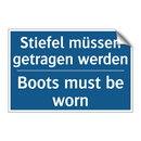 Stiefel müssen getragen werden - Boots must be worn